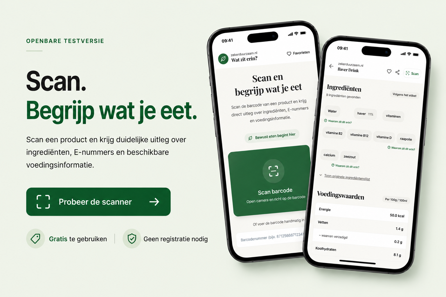 Wat Zit Erin? scanner van ZekerDuurzaam